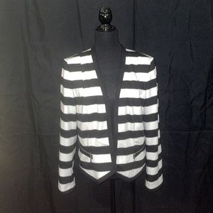 John Meyer Stripped Jacket with Open Front Size 14